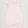 Brand new 🥰 Polo Ralph Lauren Jersey Bubble One-Piece - Babies Carmel Pink & White 👏