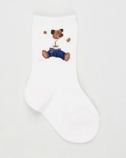 Cheap ⌛ Polo Ralph Lauren Bear Crew 🧦 Socks - Babies Light Pink 😍