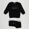Promo 😍 Puma Essentials Minicats Crew Neck Jogger Suit - Babies-Kids Puma Black 🧨