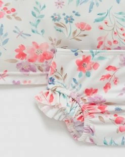 Best deal 👍 Purebaby Printed SS Rashie Flutter Set - Babies-Kids Full Bloom Print 🎉 -Baby Online store http3A2F2Fstatic.theiconic.com .au2Fp2Fpurebaby 0009 0786331 4