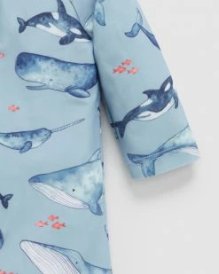 Deals 😀 Purebaby Printed LS Sunsuit - Babies-Kids Whale Pod Print 🎉 -Baby Online store http3A2F2Fstatic.theiconic.com .au2Fp2Fpurebaby 0044 0886331 4