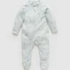 Promo 🔥 Purebaby Zip Growsuit - Babies Mint Eucalyptus 😀