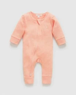 Top 10 🔥 Purebaby Rib Growsuit - Babies Orange Stripe 😉
