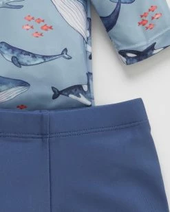 Coupon ✨ Purebaby Printed LS Rashie Set - Babies-Kids Whale Pod Print 😍 -Baby Online store http3A2F2Fstatic.theiconic.com .au2Fp2Fpurebaby 0091 6786331 4