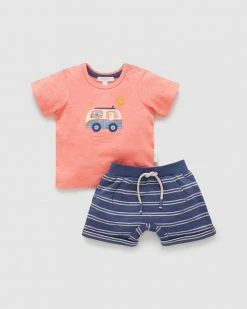 Brand new ✨ Purebaby Road Trip Set - Babies Deep Sea Stripe 🤩