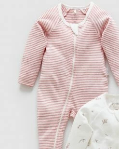 New 😍 Purebaby 2-Pack Zip Growsuit - Babies Blossom Pack 🤩 -Baby Online store http3A2F2Fstatic.theiconic.com .au2Fp2Fpurebaby 0288 7268341 3