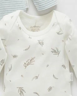 Discount ✔️ Purebaby 2-Pack Easy Neck LS Bodysuit - Babies Eucalyptus Pack 💯 -Baby Online store http3A2F2Fstatic.theiconic.com .au2Fp2Fpurebaby 0417 2368341 4