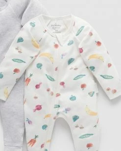Deals 🧨 Purebaby Digital Print Zip Growsuit 2-Pack - Babies Happy Veg ✔️ -Baby Online store http3A2F2Fstatic.theiconic.com .au2Fp2Fpurebaby 0645 7086051 3