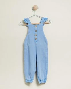 Cheapest 🎉 Purebaby Button Front Overalls - Babies-Kids Faded Denim 👏