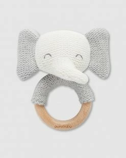 Promo 🎉 Purebaby Elephant Teether Grey ⌛