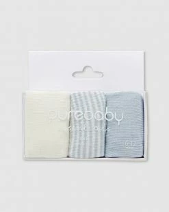 Top 10 ⭐ Purebaby 🧦 Socks 3-Pack Pale Blue Pack 🔔
