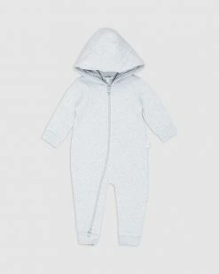 Best reviews of 🔥 Purebaby Quilted Zip Growsuit - Babies Pale Grey Melange 😀