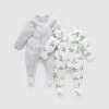 Cheap 👍 Purebaby Digital Print Zip Growsuit 2-Pack - Babies Sail Away Print 🔥