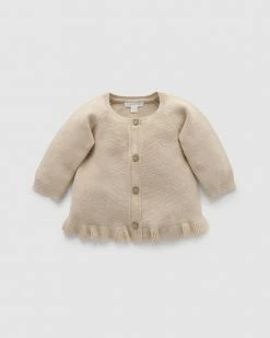 Top 10 🧨 Purebaby Ruffle Cardigan - Babies-Kids Camel Melange 😀