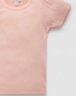 Best deal 😀 Purebaby Pointelle Short Sleeve Tee - Babies-Kids Peach 😉 -Baby Online store http3A2F2Fstatic.theiconic.com .au2Fp2Fpurebaby 3225 2086331 4