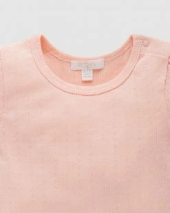 Best deal 😀 Purebaby Pointelle Short Sleeve Tee - Babies-Kids Peach 😉 -Baby Online store http3A2F2Fstatic.theiconic.com .au2Fp2Fpurebaby 3233 2086331 3
