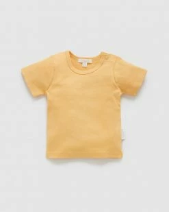 Discount 🌟 Purebaby Rib Tee - Babies Sunshine ✔️