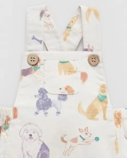 Hot Sale ⭐ Purebaby Short Leg Overalls - Babies Happy 🐕 Dogs Print 👍 -Baby Online store http3A2F2Fstatic.theiconic.com .au2Fp2Fpurebaby 3766 6993731 4