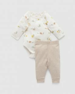Flash Sale ✨ Purebaby 2-Piece Gift Pack - Babies Veggie Patch Print 🔔