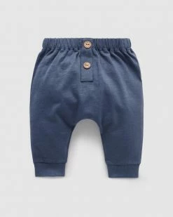 Outlet 🧨 Purebaby Slouchy Pants - Babies Bluestone 😀