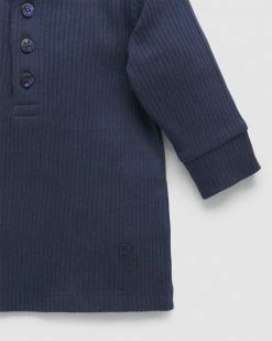 Best Sale 🔔 Purebaby Rib Long Sleeve Henley Tee - Babies-Kids Winter Navy ⌛ -Baby Online store http3A2F2Fstatic.theiconic.com .au2Fp2Fpurebaby 3841 9418531 4