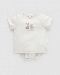 Best Sale 🛒 Purebaby Best Friends Bodysuit Tee - Babies Cloud 😍