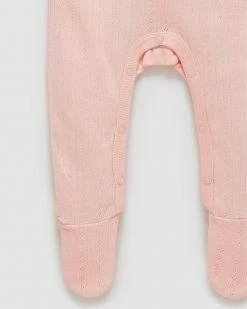 Buy 🔔 Purebaby Pointelle Bunny Growsuit - Babies Peach 🤩 -Baby Online store http3A2F2Fstatic.theiconic.com .au2Fp2Fpurebaby 3849 9086331 3