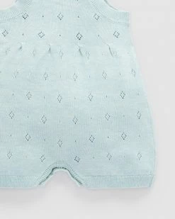 Buy ⌛ Purebaby Knitted Eyelet Romper - Babies Fern Melange ✨ -Baby Online store http3A2F2Fstatic.theiconic.com .au2Fp2Fpurebaby 3861 9286331 5