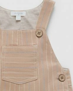 Brand new ⌛ Purebaby Linen Blend Overalls - Babies-Kids Taupe Stripe 💯 -Baby Online store http3A2F2Fstatic.theiconic.com .au2Fp2Fpurebaby 3862 9993731 4