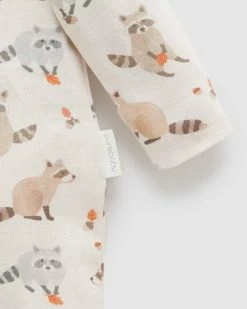 Best Pirce 😍 Purebaby Printed Zip Growsuit - Babies Little Raccoon Print 🌟 -Baby Online store http3A2F2Fstatic.theiconic.com .au2Fp2Fpurebaby 3870 2326151 3