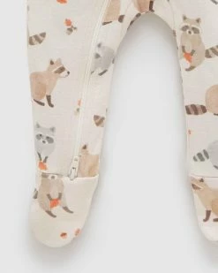 Best Pirce 😍 Purebaby Printed Zip Growsuit - Babies Little Raccoon Print 🌟 -Baby Online store http3A2F2Fstatic.theiconic.com .au2Fp2Fpurebaby 3870 2326151 4