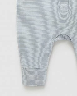 Budget 😉 Purebaby Short Sleeve Henley Growsuit - Babies Dusty Blue Mini Stripe 🌟 -Baby Online store http3A2F2Fstatic.theiconic.com .au2Fp2Fpurebaby 3895 5486331 4