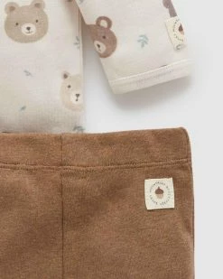 Outlet 👏 Purebaby 3-Piece Gift Set - Babies Moody Bear Print 👏 -Baby Online store http3A2F2Fstatic.theiconic.com .au2Fp2Fpurebaby 3922 9226151 3