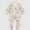 Outlet 🎉 Purebaby Printed Zip Growsuit - Babies Little Fawn Print 🎉