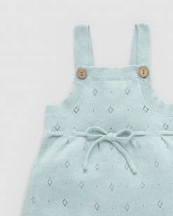 Buy ⌛ Purebaby Knitted Eyelet Romper - Babies Fern Melange ✨ -Baby Online store http3A2F2Fstatic.theiconic.com .au2Fp2Fpurebaby 3938 9286331 3