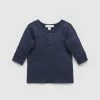 Best Sale 🔔 Purebaby Rib Long Sleeve Henley Tee - Babies-Kids Winter Navy ⌛