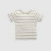 Flash Sale 👏 Purebaby Rib Tee - Babies Vintage Stripe 🎁