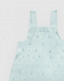 Buy ⌛ Purebaby Knitted Eyelet Romper - Babies Fern Melange ✨ -Baby Online store http3A2F2Fstatic.theiconic.com .au2Fp2Fpurebaby 3985 9286331 6