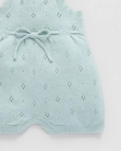 Buy ⌛ Purebaby Knitted Eyelet Romper - Babies Fern Melange ✨ -Baby Online store http3A2F2Fstatic.theiconic.com .au2Fp2Fpurebaby 4031 9286331 4
