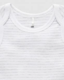 Buy 🔔 Purebaby Singlet Bodysuit - Babies Pale Grey Melange Stripe ⭐ -Baby Online store http3A2F2Fstatic.theiconic.com .au2Fp2Fpurebaby 4295 959038 3