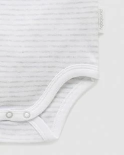 Buy 🔔 Purebaby Singlet Bodysuit - Babies Pale Grey Melange Stripe ⭐ -Baby Online store http3A2F2Fstatic.theiconic.com .au2Fp2Fpurebaby 4295 959038 4