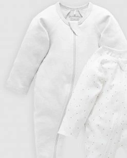 Deals 🔥 Purebaby 2-Pack Zip Growsuit - Babies Pale Grey Spot & Pale Grey Melange 💯 -Baby Online store http3A2F2Fstatic.theiconic.com .au2Fp2Fpurebaby 4855 7703541 2