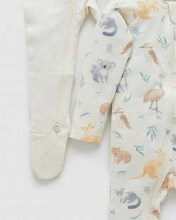 Hot Sale 🤩 Purebaby 2-Pack Zip Growsuit - Babies Bush Print 😉 -Baby Online store http3A2F2Fstatic.theiconic.com .au2Fp2Fpurebaby 5223 5468341 3