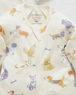 Cheap 🥰 Purebaby 2-Pack Zip Growsuit - Babies Happy 🦮 Dogs Print 🌟 -Baby Online store http3A2F2Fstatic.theiconic.com .au2Fp2Fpurebaby 5259 6468341 3
