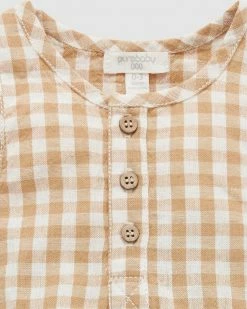 Hot Sale 🧨 Purebaby Gingham Bodysuit - Babies Bronze Gingham 🎉 -Baby Online store http3A2F2Fstatic.theiconic.com .au2Fp2Fpurebaby 5315 2004731 3
