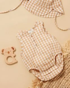 Hot Sale 🧨 Purebaby Gingham Bodysuit - Babies Bronze Gingham 🎉 -Baby Online store http3A2F2Fstatic.theiconic.com .au2Fp2Fpurebaby 5322 2004731 7
