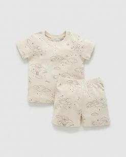 Budget 🧨 Purebaby Matching Short PJ Set - Babies-Kids In The Clouds 🎉