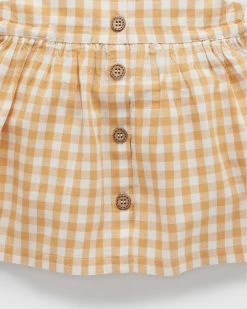New 💯 Purebaby Gingham Button Through 👗 Dress - Babies-Kids Golden Gingham 🔔 -Baby Online store http3A2F2Fstatic.theiconic.com .au2Fp2Fpurebaby 5340 2100741 4
