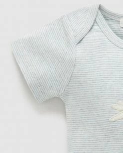 Outlet 😀 Purebaby SS Easyneck Bodysuit - Babies Fern Stripe Cockatoo ⭐ -Baby Online store http3A2F2Fstatic.theiconic.com .au2Fp2Fpurebaby 5350 4632041 3