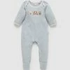 New 😉 Purebaby Playful Puppies Growsuit - Babies Mint Melange 🌟
